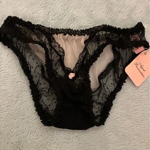 Agent Provocateur Black and Cream Lace Panties